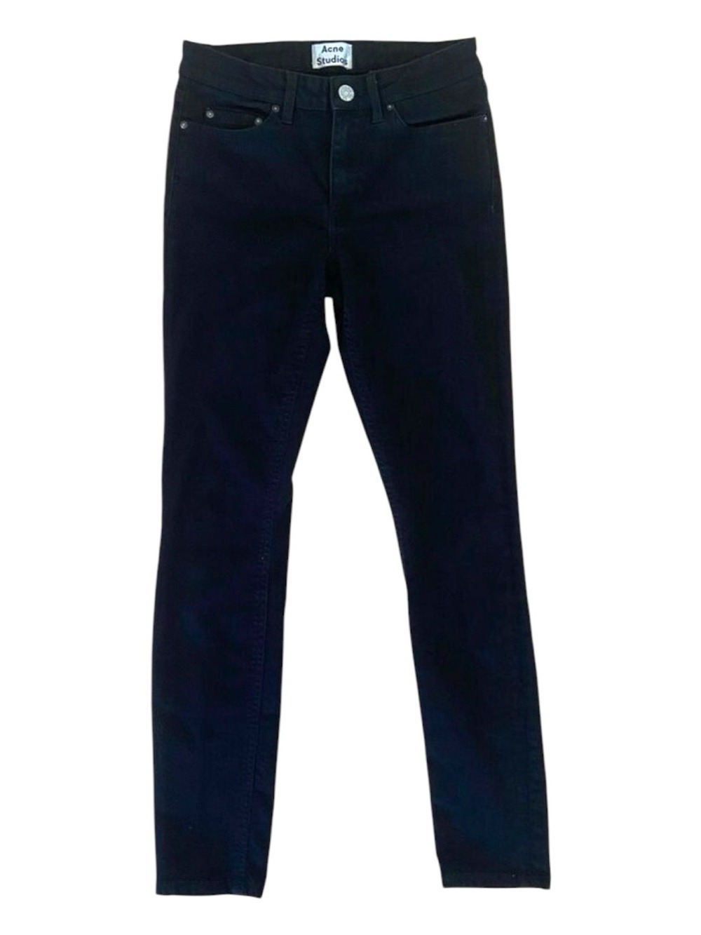 Acne Studios Skin 5 Black Skinny Jeans Stretch Denim Minimalist Size 25